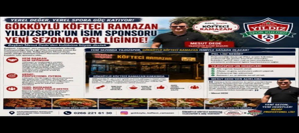 YILDIZSPOR’UN HEM BAŞKANI  HEM DE SPONSORU