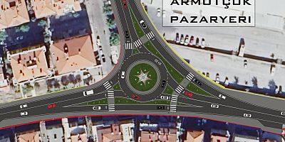 ARMUTÇUK PAZARYERİ KAVŞAĞI ÇALIŞMALARI BAŞLADI