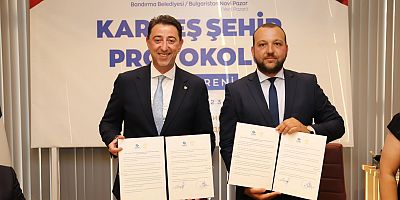 BANDIRMA VE NOVİPAZAR BELEDİYELERİ ARASINDA KARDEŞLİK PROTOKOLÜ İMZALANDI