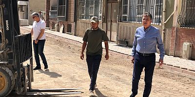 Başkan Arslan çalışmaları yerinde inceliyor
