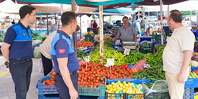 BURHANİYE BELEDİYESİNDEN PAZAR YERİNDE DENETİM