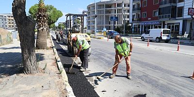 BURHANİYE’DE YOLLAR ARALIKSIZ YENİLENİYOR
