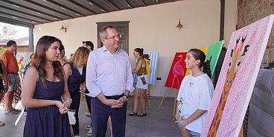 KÜÇÜK RESSAMLARIN BÜYÜK ESERLERİ CUNDA’DA SERGİLENDİ
